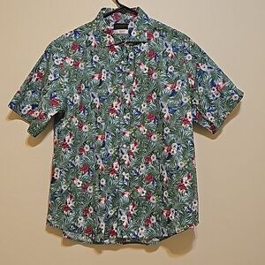 Thomas Dean floral, Hawaiian short sleeve‎ shirt xl
